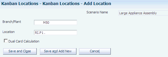 Add Location form