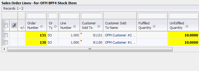 Fulfillment Workbench - Search form, Sales Order Lines for Unfulfilled Items section