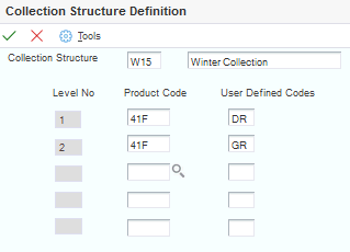 Collection Structure Definition form