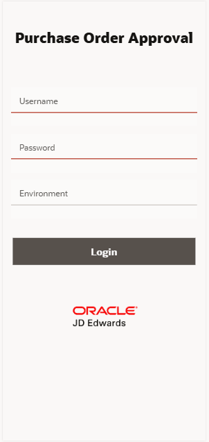 Mobile Application Login Screen