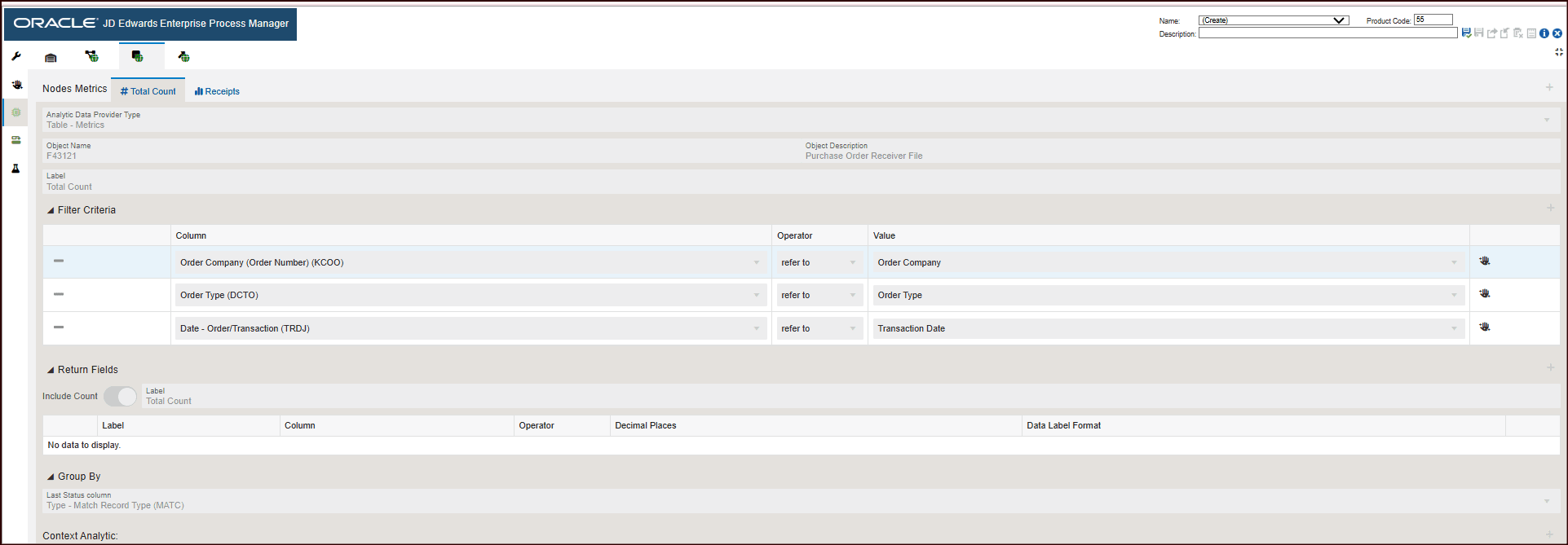 This image describes the Node Metrics for Total Count.