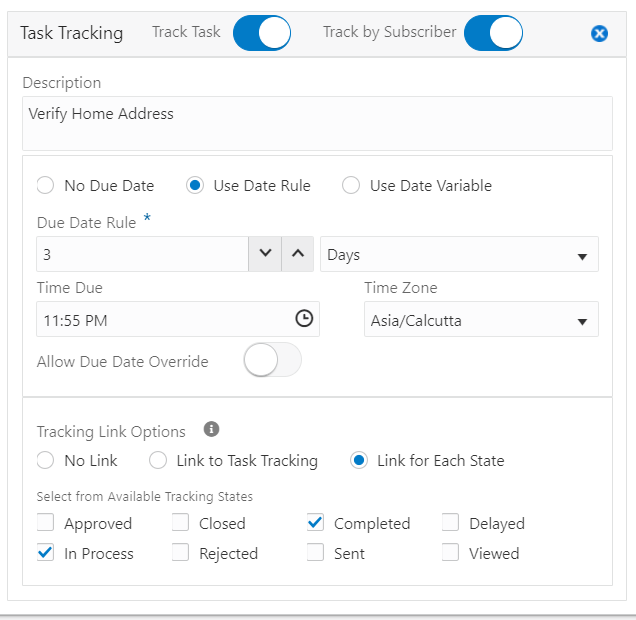 Task Tracking Window