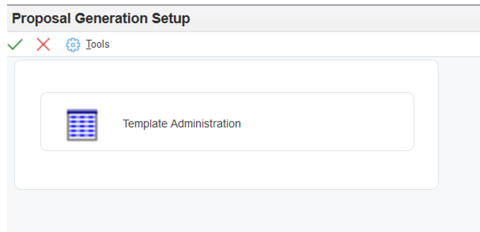 This is the Template Administration screen.