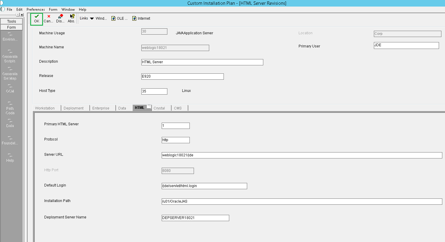 HTML Revisions window