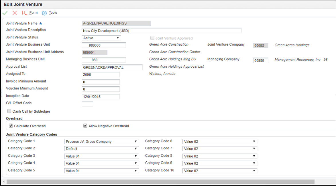Joint Venture Master