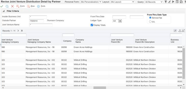 Distribution Detail by Partner