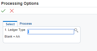 Processing Options for R09J402 Program