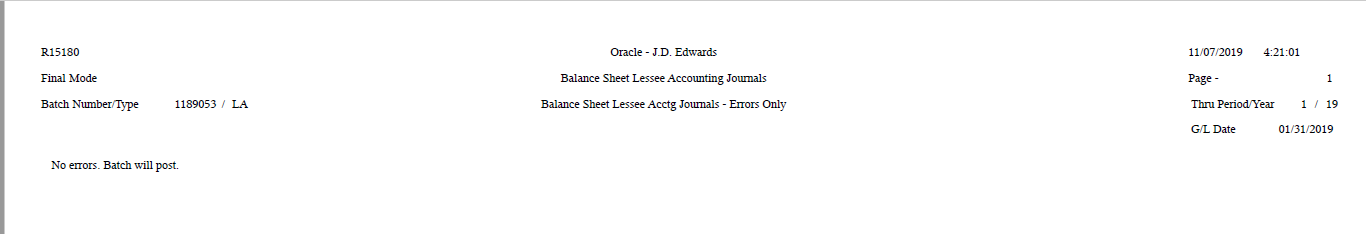 Monthly Journal Report