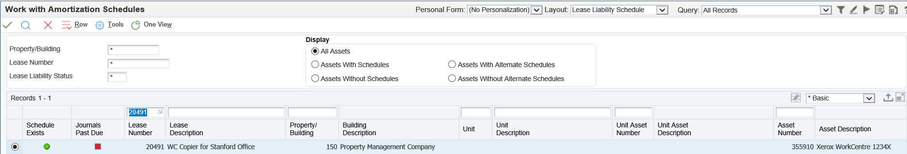 Work with Amortization Schedule