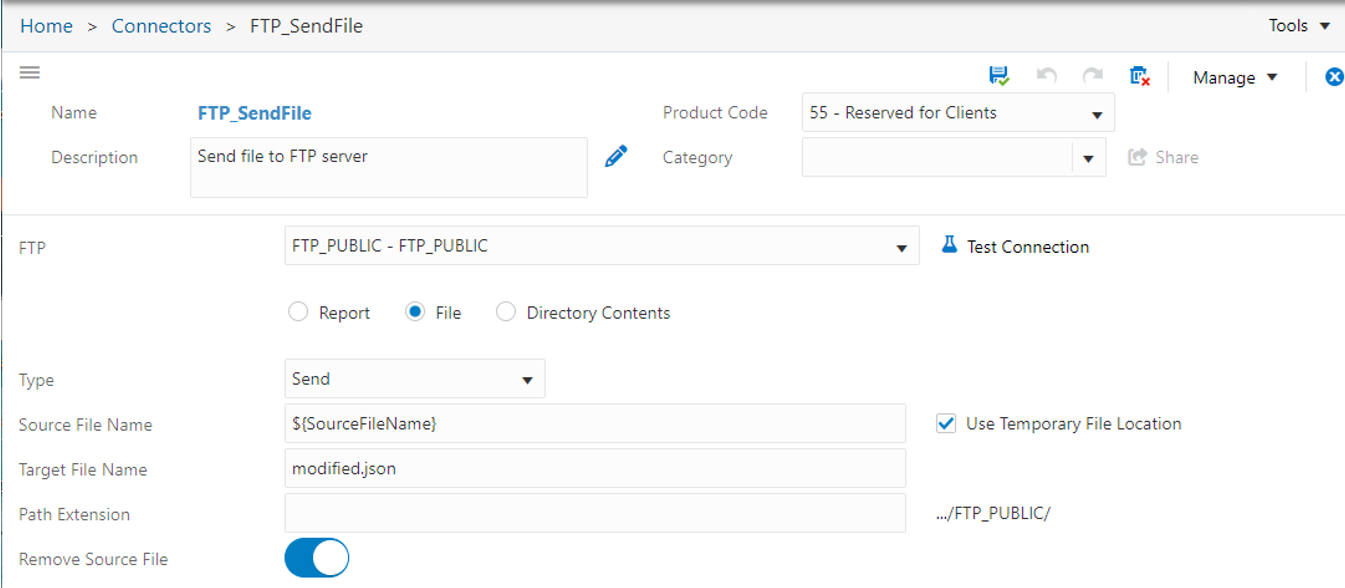 FTP_SendFile Connector