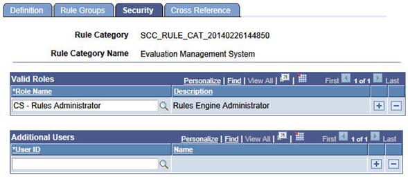 Rule Category - Security page: Evaluation Management System Rule Category - Security page: Evaluation Management System