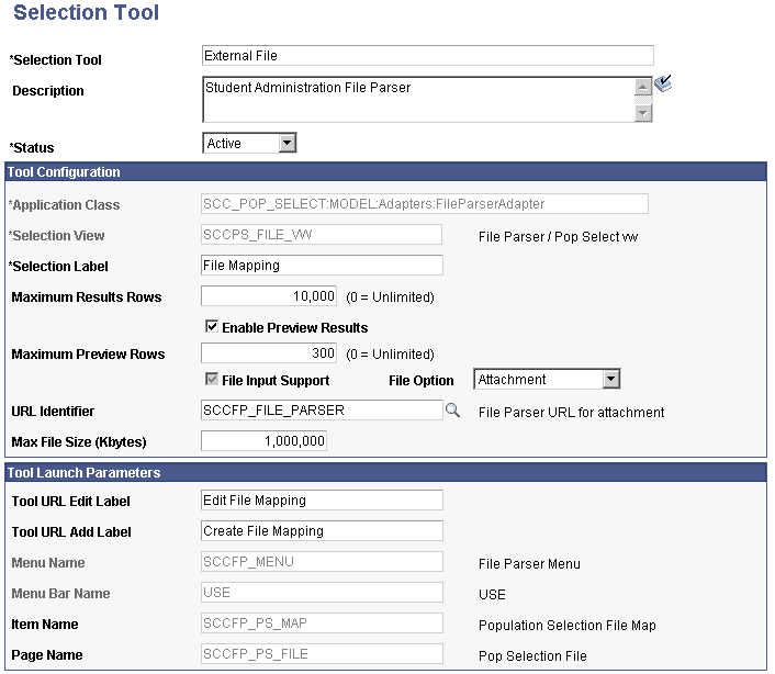 Selection Tool page