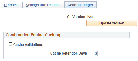 General Ledger page