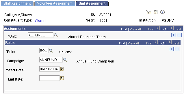 Unit Assignment page Unit Assignment page
