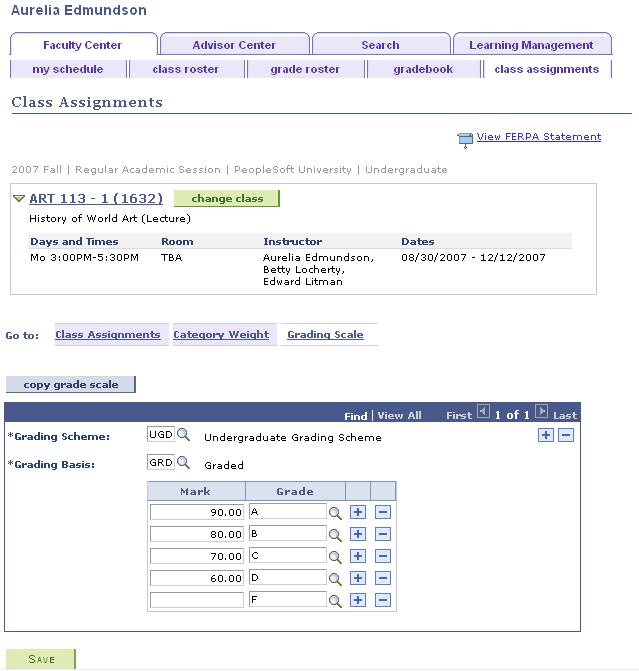 Grading Scale page Grading Scale page