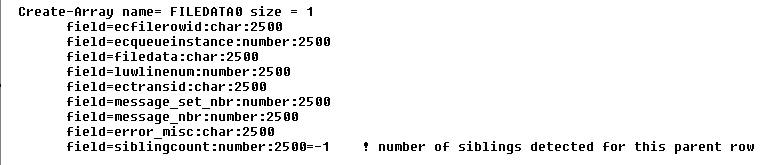 Section of ECIN0001.SQR file
