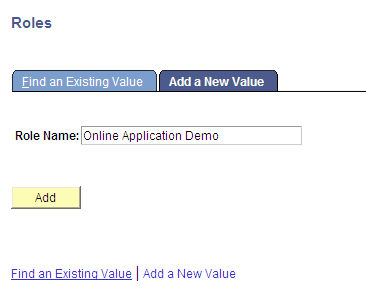 Adding a role for SOLA (Sample Online Application) Adding a role for SOLA (Sample Online Application)
