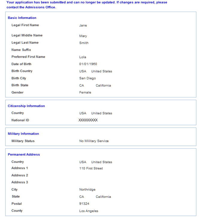 Application View page (1 of 3) Application View page (1 of 3)