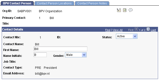 BPV Contact Person page BPV Contact Person page
