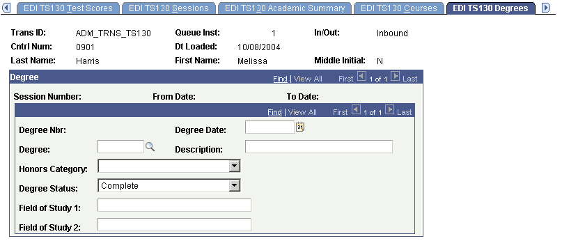 EDI (electronic data interchange) TS130 (Transaction Set 130) Degrees page EDI (electronic data interchange) TS130 (Transaction Set 130) Degrees page