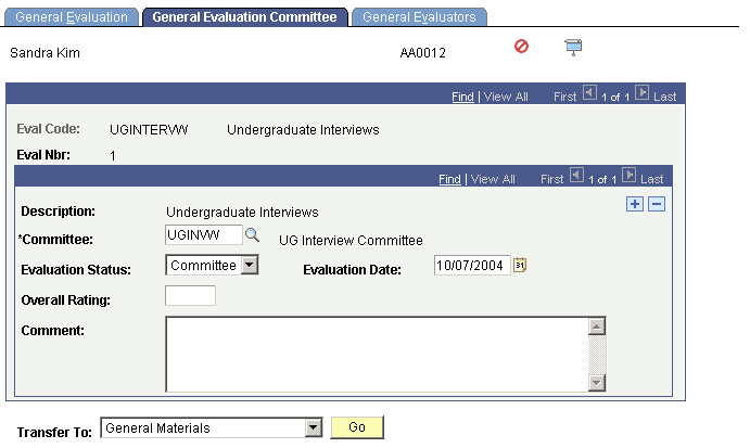 General Evaluation Committee page General Evaluation Committee page