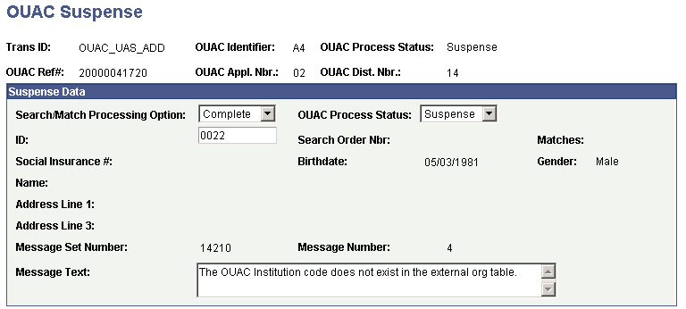 OUAC Suspense page OUAC Suspense page