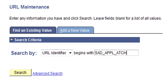 Searching for SAD_APPL_ATCH Searching for SAD_APPL_ATCH