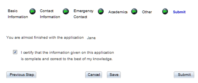 Submit page Submit page