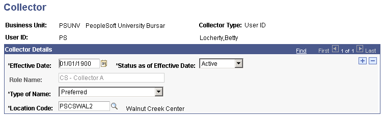 Collector page Collector page