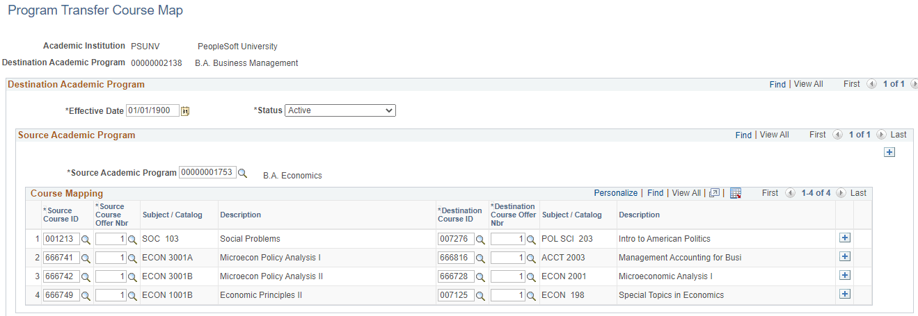 Program Transfer Course Map page Program Transfer Course Map page