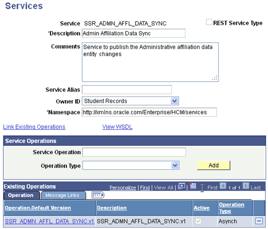 Services page