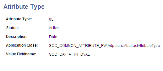 Attribute Type page