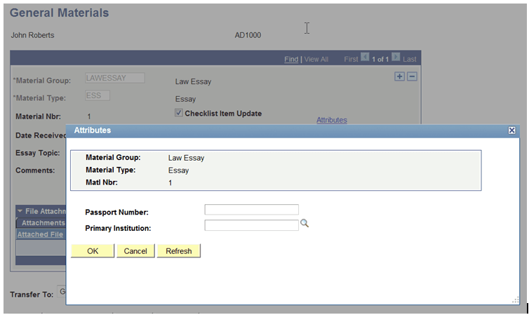 Attributes on a secondary page Attributes on a secondary page