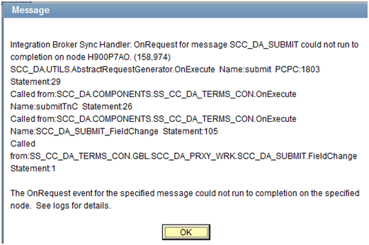 Error Message 158,974 Error Message 158,974