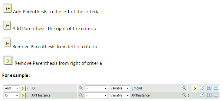 Example of Connectors and Parentheses