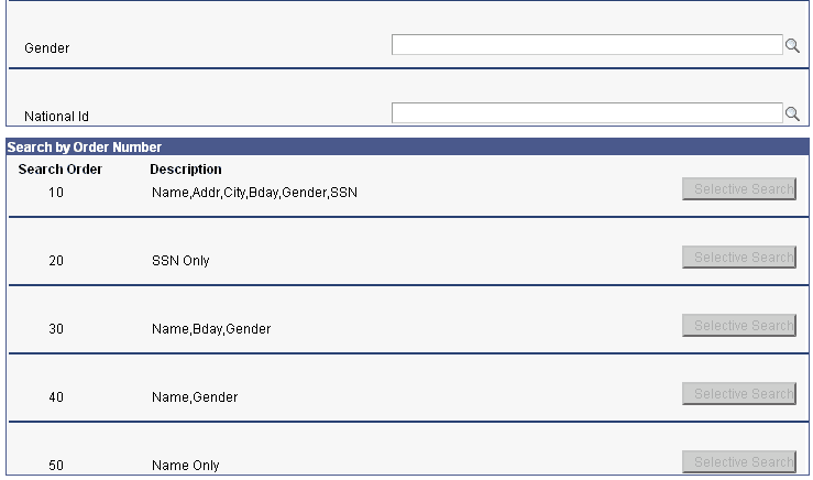 Search Criteria page (2 of 2)