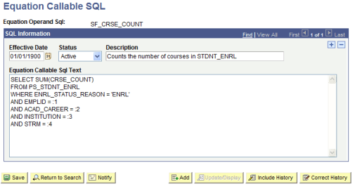 Equation Callable SQL page Equation Callable SQL page