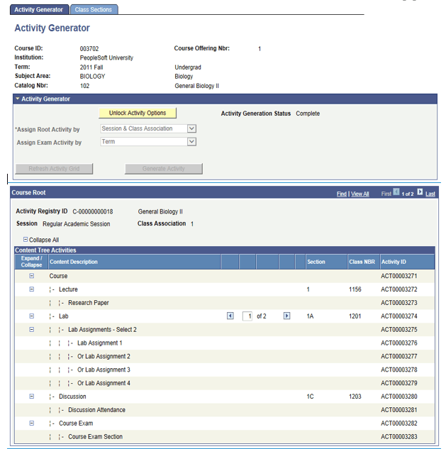 Activity Generator page (3 of 4)