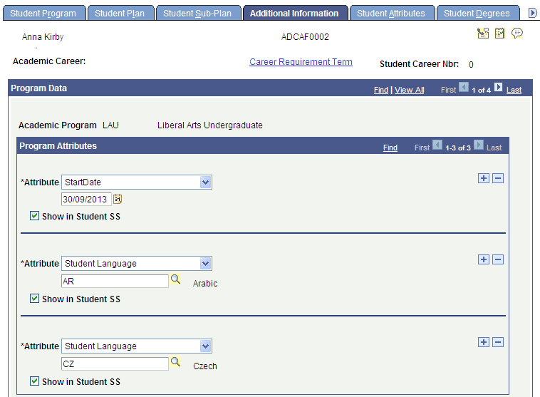 Additional Information page