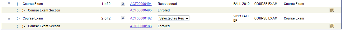 Assignment of academic period