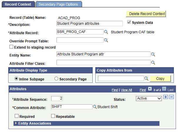 Example 2: Adding common attribute "Shift" to filter classes