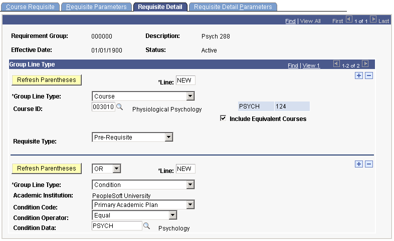 Setting up a course or condition prerequisite (CRSE_RQS_RSTR_DET)