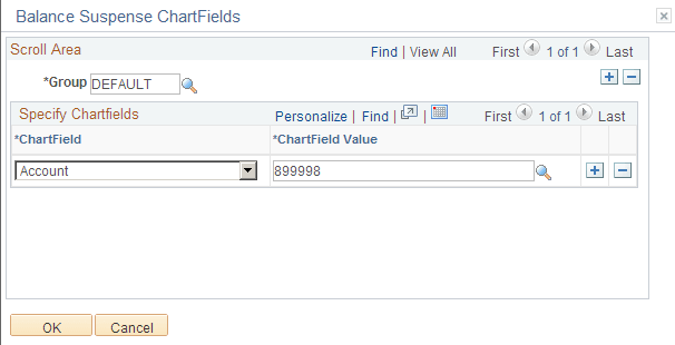 Balance Suspense ChartFields page