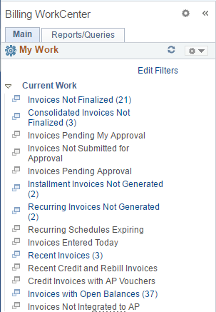 Example: My Work pagelet: No Scope (Classic)