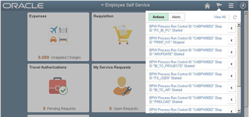 Example of a Push Notification in Business Process Weaver