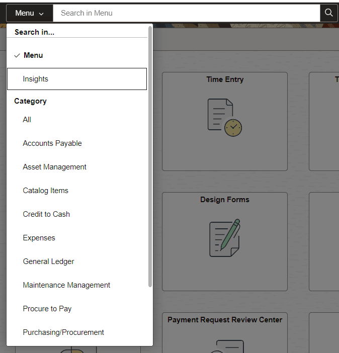 Global Search Categories