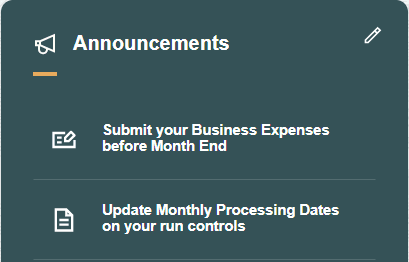 My Home - Announcements