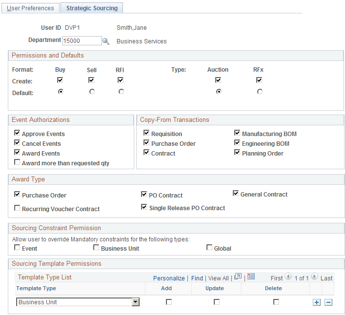 Strategic Sourcing page