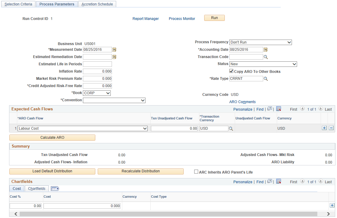 ARO Measurement in Mass - Process Parameters