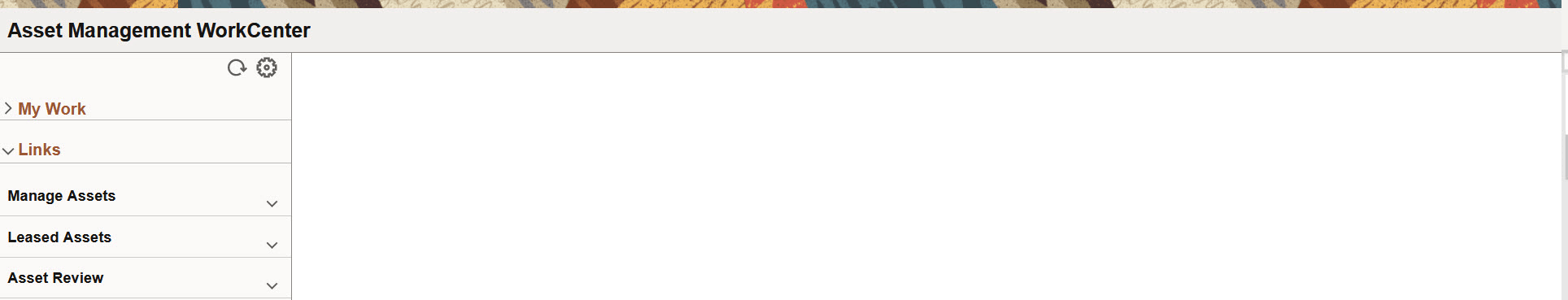 Asset Management WorkCenter - Links